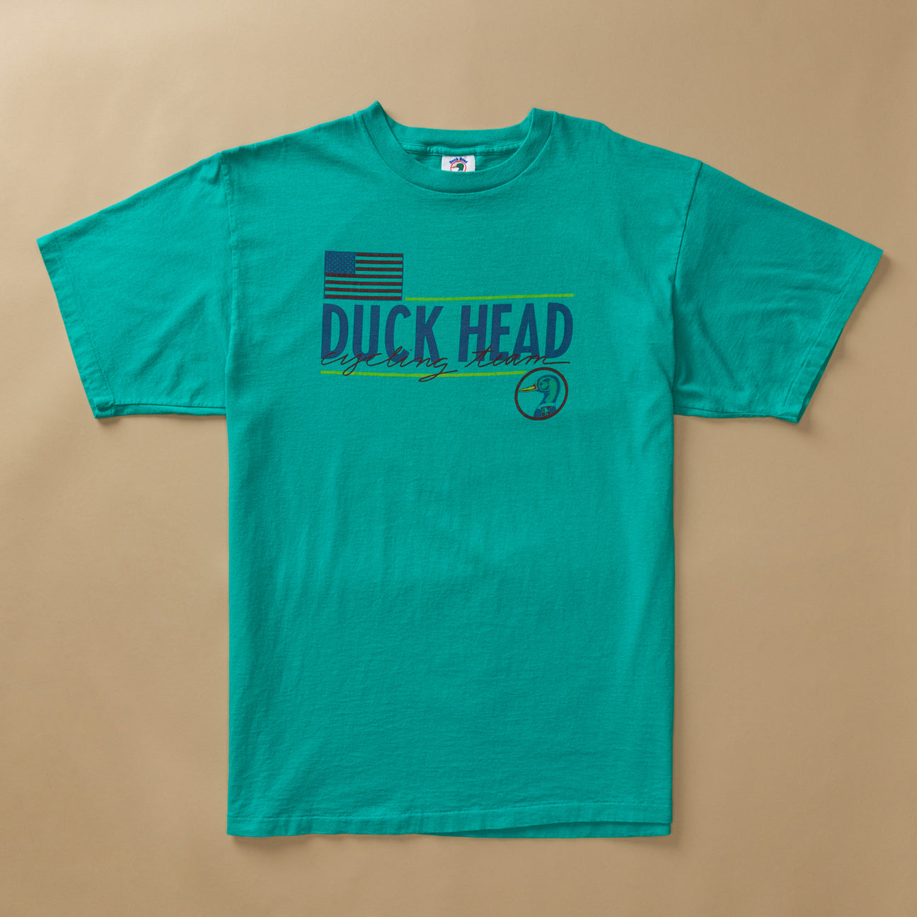 Single Stitched Cycling Team T-Shirt M - Duck Head Vintage