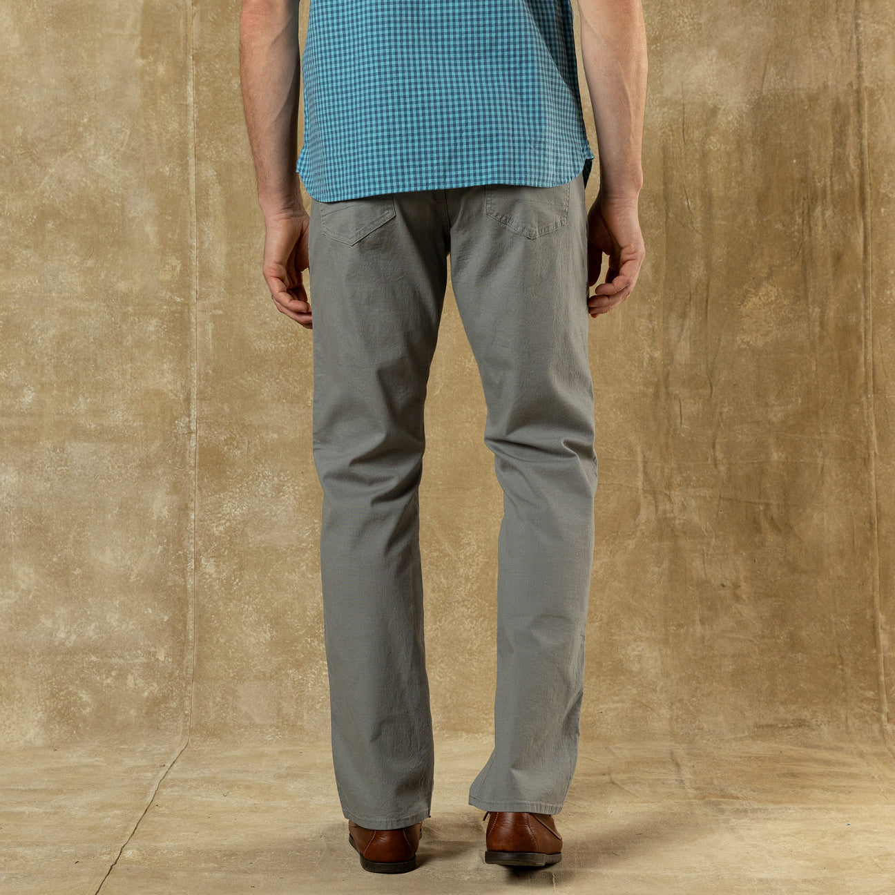 Classic Fit Pinpoint Canvas Five-Pocket - Shadow Grey