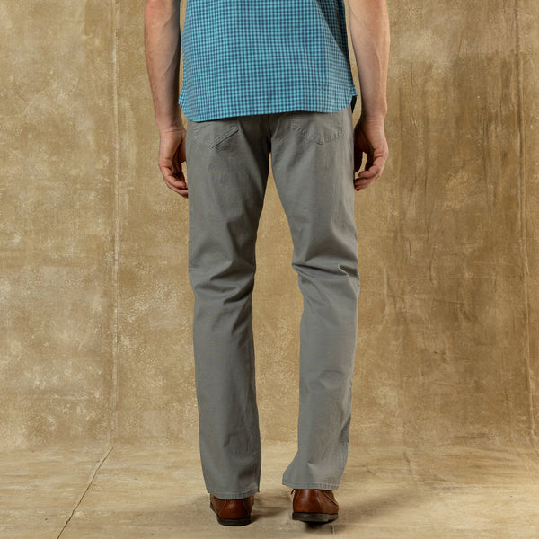 Classic Fit Pinpoint Canvas Five-Pocket - Shadow Grey