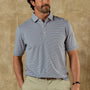 Summerford Performance Jersey Polo - Pierce Stripe - Sunwashed Blue