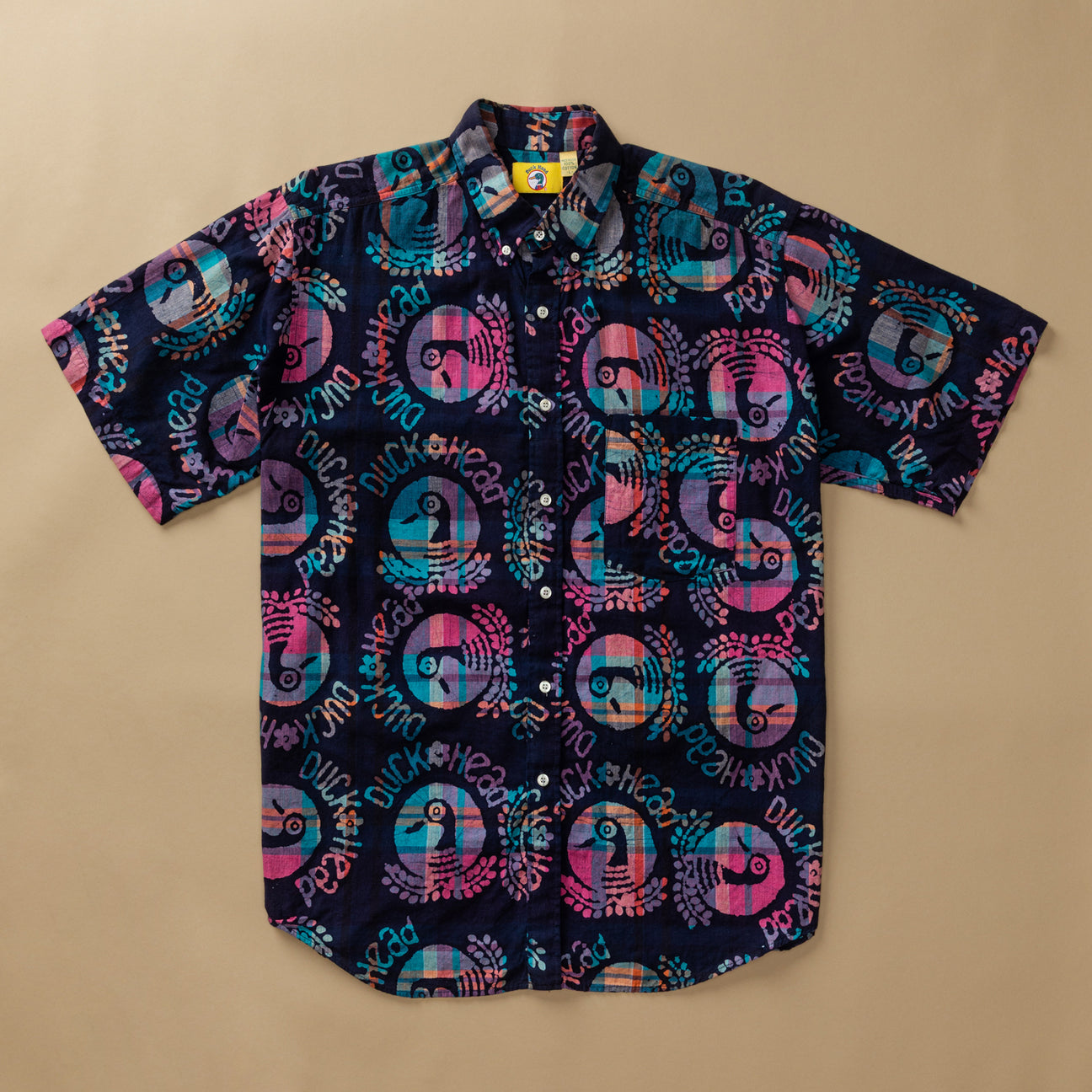 1991 Cotton Sport Shirt L - Duck Head Vintage