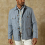 Rutledge Safari Jacket - Shorewood Stripe - Mallard Blue