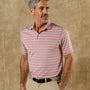 Long Drive Performance Polo - Eldred Stripe - Rosewood