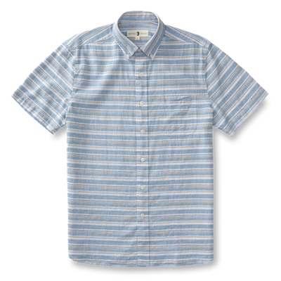 Woodruff Stripe Linen Cotton Oxford Sport Shirt