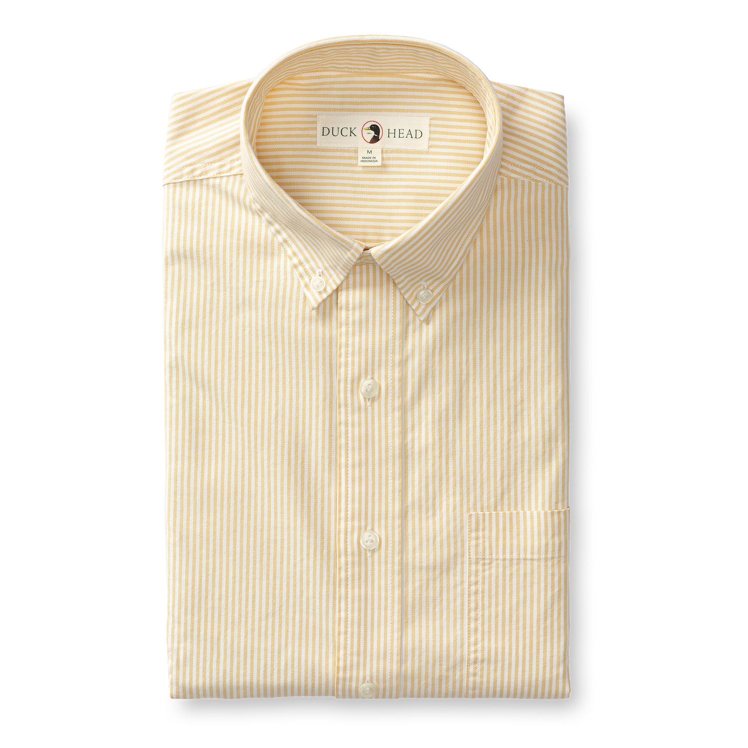 Collins Stripe Cotton Oxford Sport Shirt - Washed Yellow