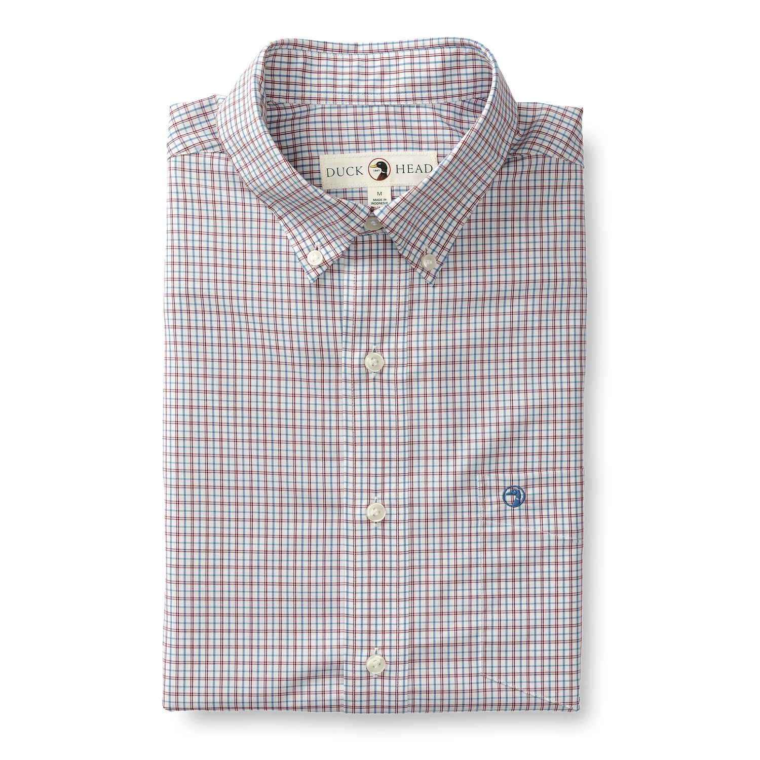 Performance Poplin Sport Shirt - Langley Plaid - Coronet Blue
