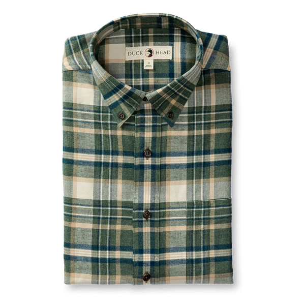 Stoker Plaid Cotton Flannel Sport Shirt