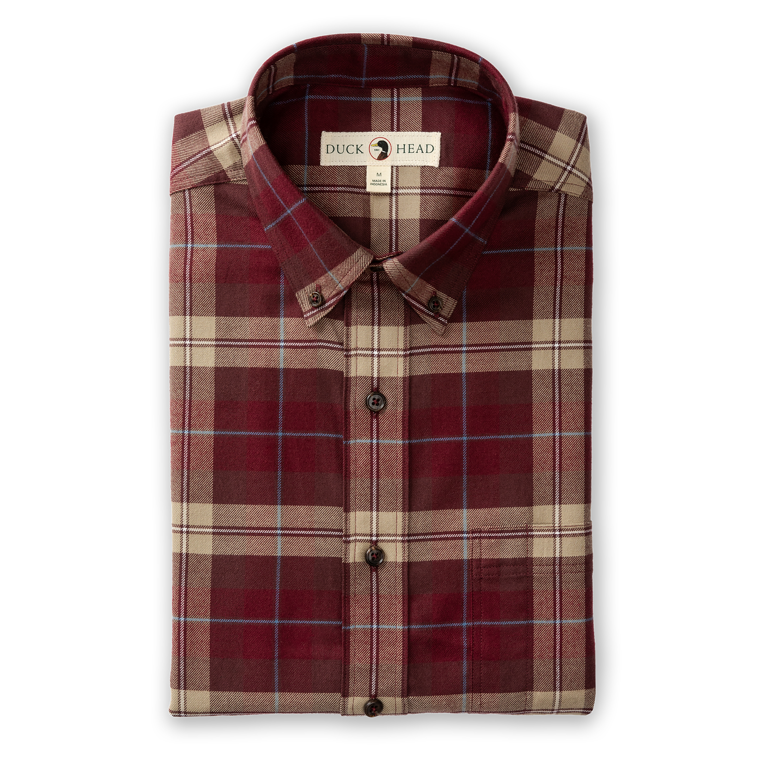 Cotton Flannel Sport Shirt - Buckner Plaid - Tawny Port