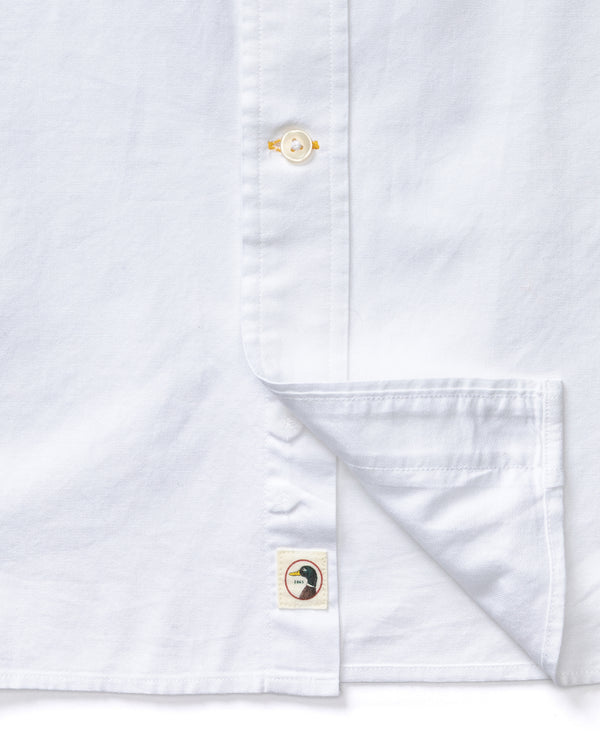 Cotton Oxford Sport Shirt - Morris Solid - White