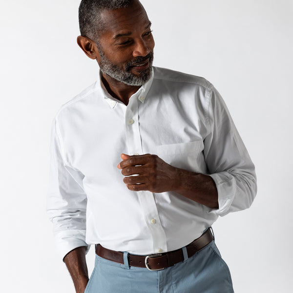 Cotton Oxford Sport Shirt - Morris Solid