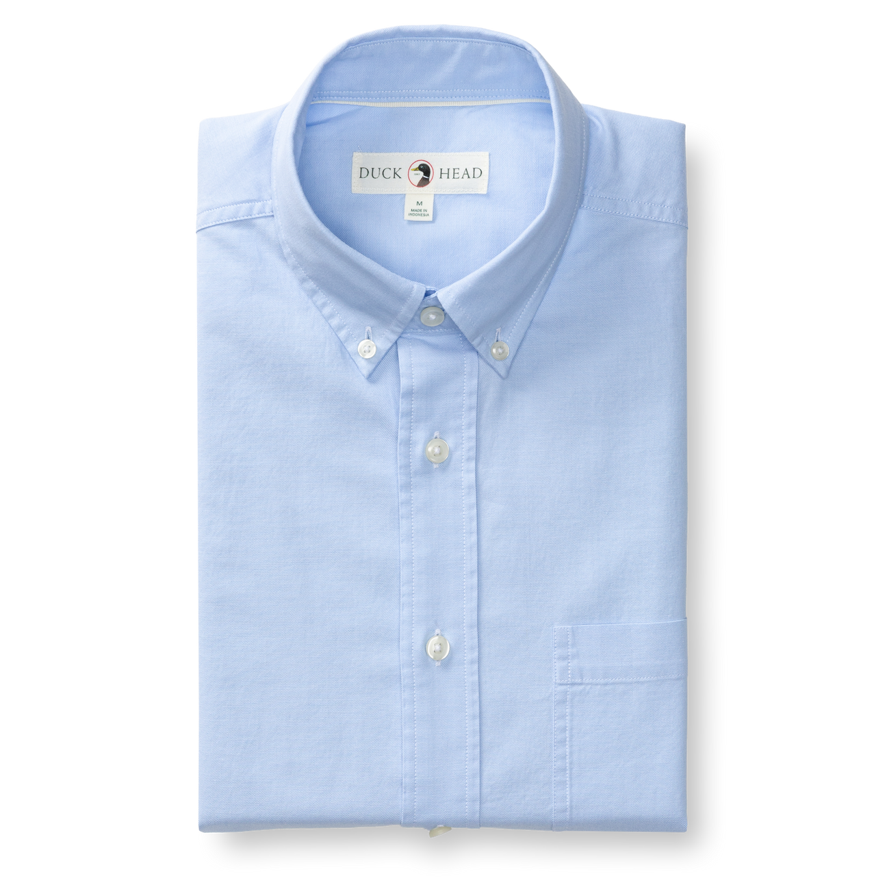 Cotton Oxford Sport Shirt - Morris Solid - Serenity Blue