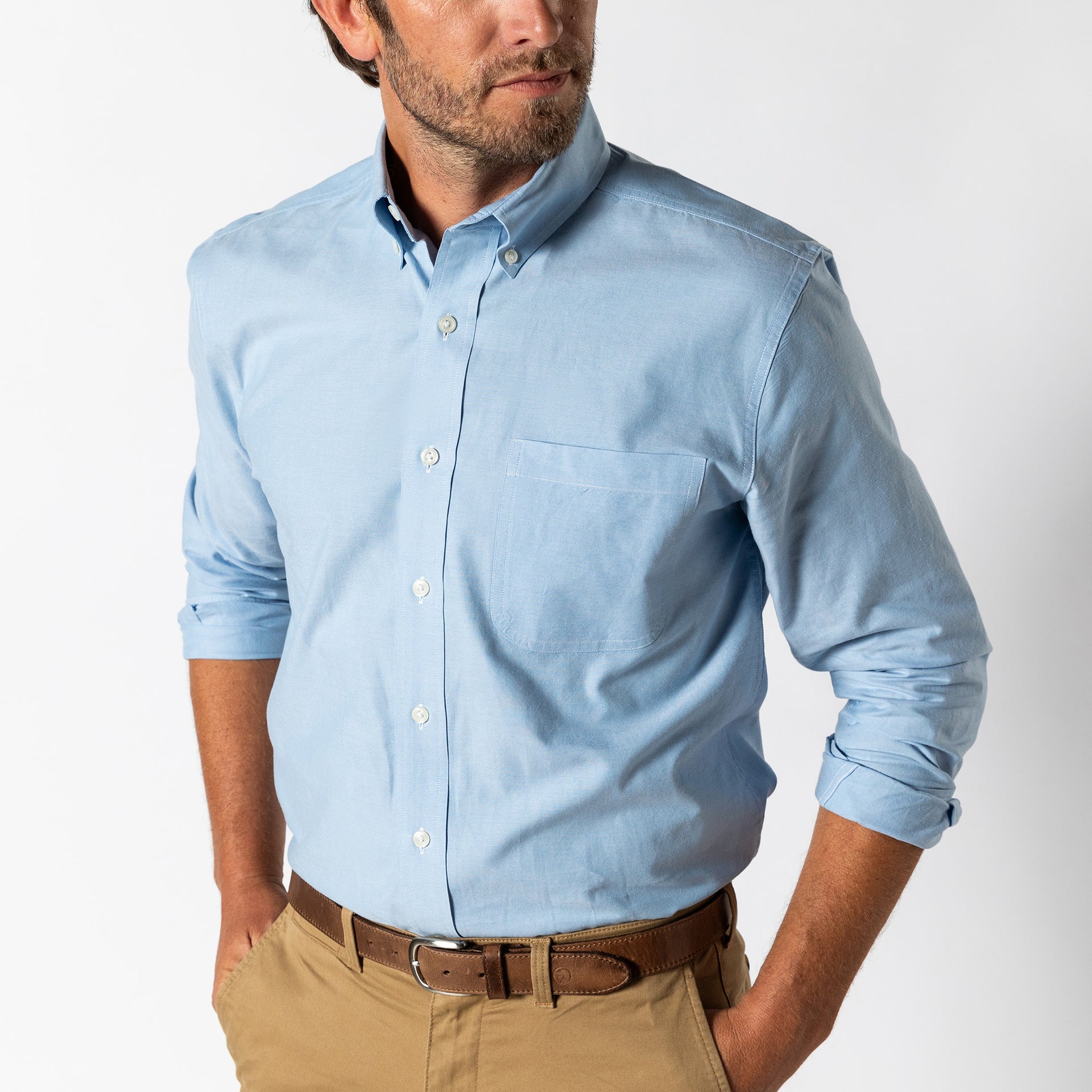 Cotton Oxford Sport Shirt - Morris Solid