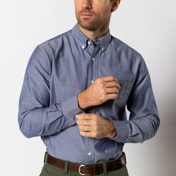 Cotton Oxford Sport Shirt - Morris Solid