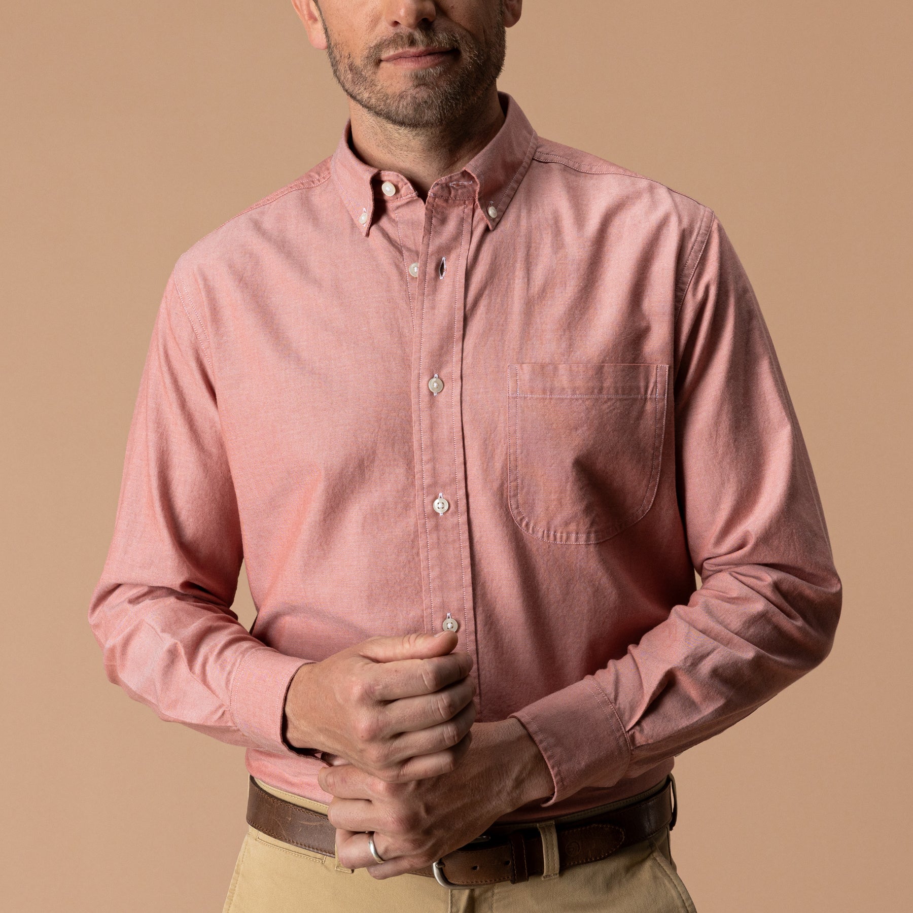 Cotton Oxford Sport Shirt - Morris Solid