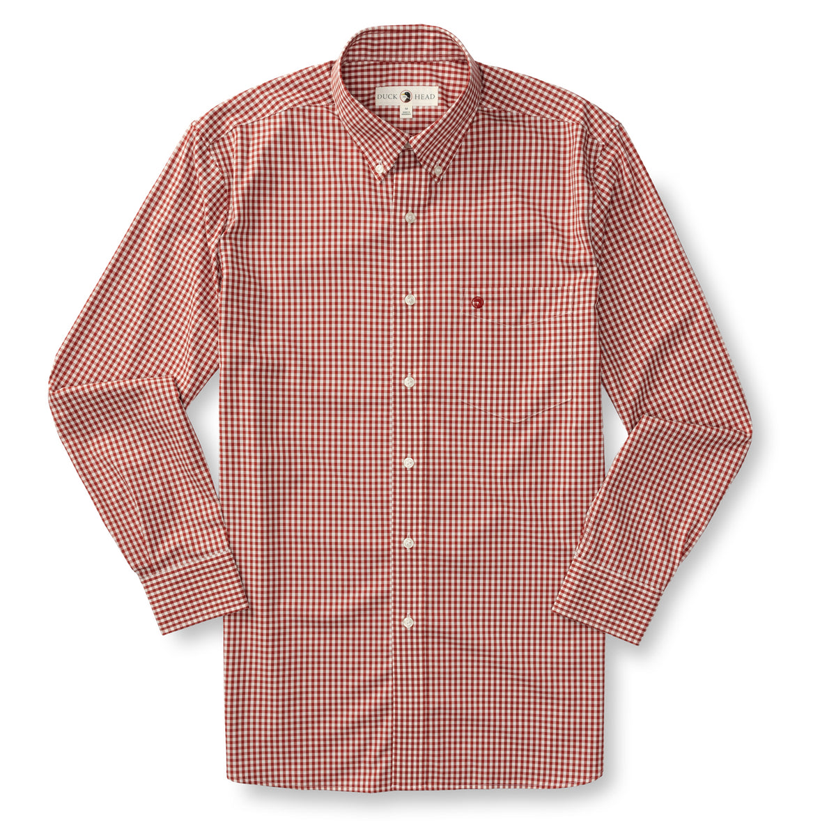Walton Gingham Performance Poplin Sport Shirt - Red Ochre