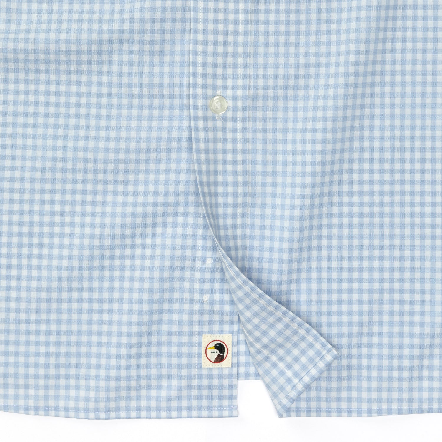 Walton Gingham Performance Poplin Sport Shirt - Zen Blue