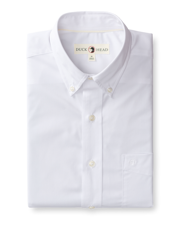Performance Poplin Sport Shirt - Boyce Solid- White