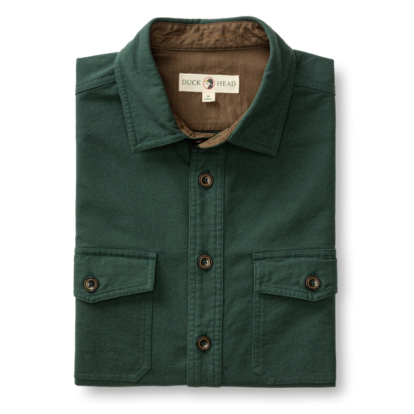 Slater Moleskin Overshirt - Spruce Green
