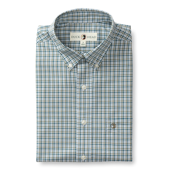 Performance Poplin Sport Shirt - Benton Plaid - Legion Blue