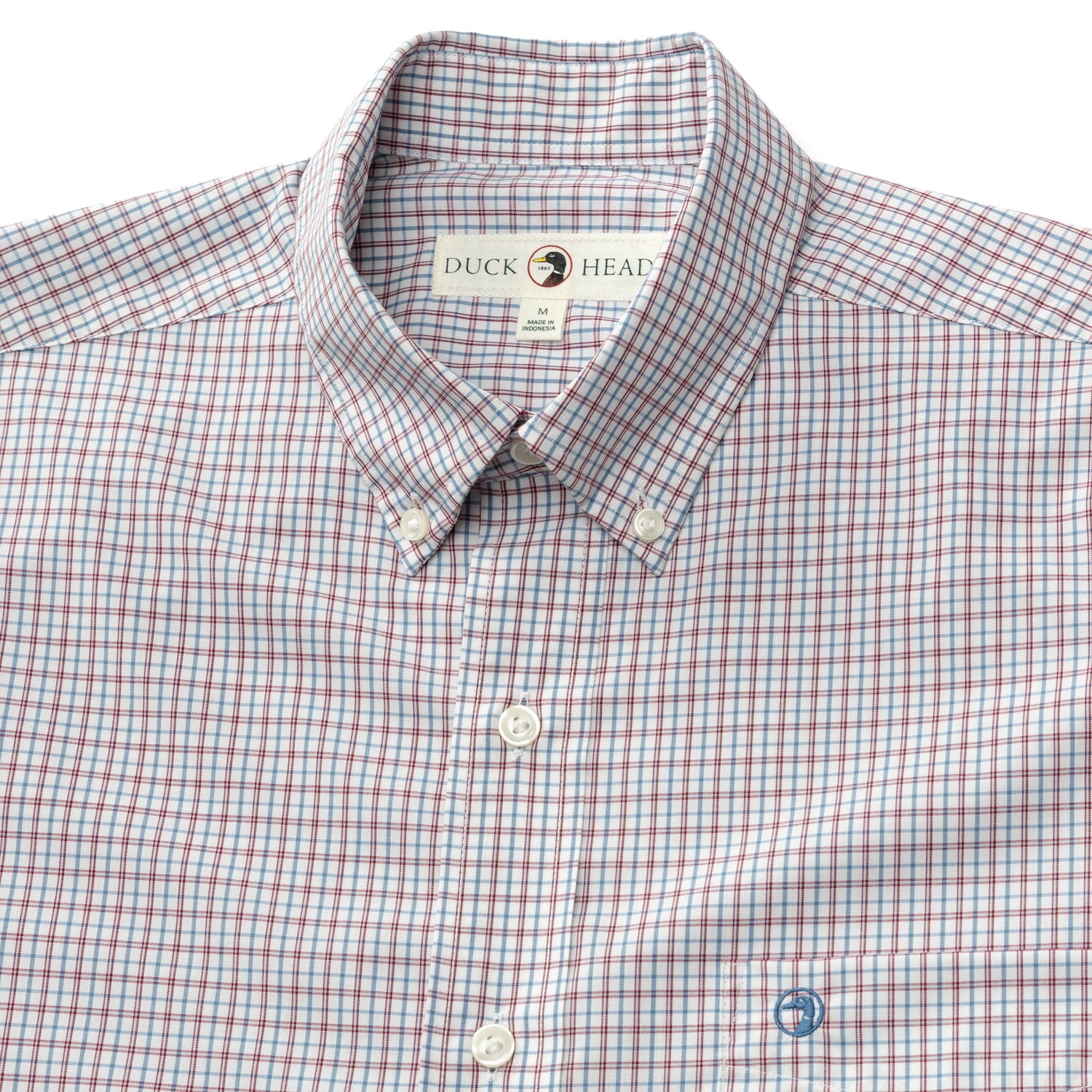 Performance Poplin Sport Shirt - Langley Plaid - Coronet Blue