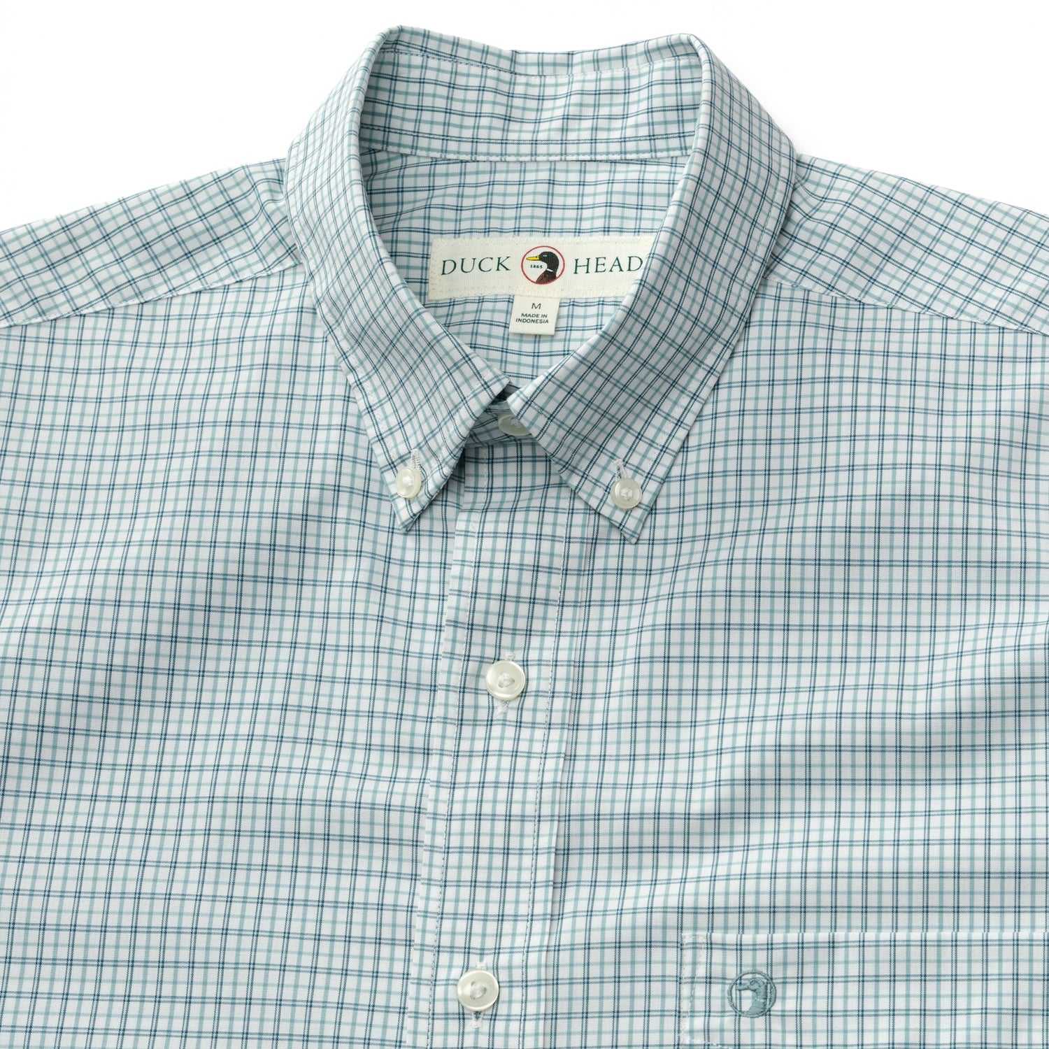 Performance Poplin Sport Shirt - Langley Plaid - Flint Blue