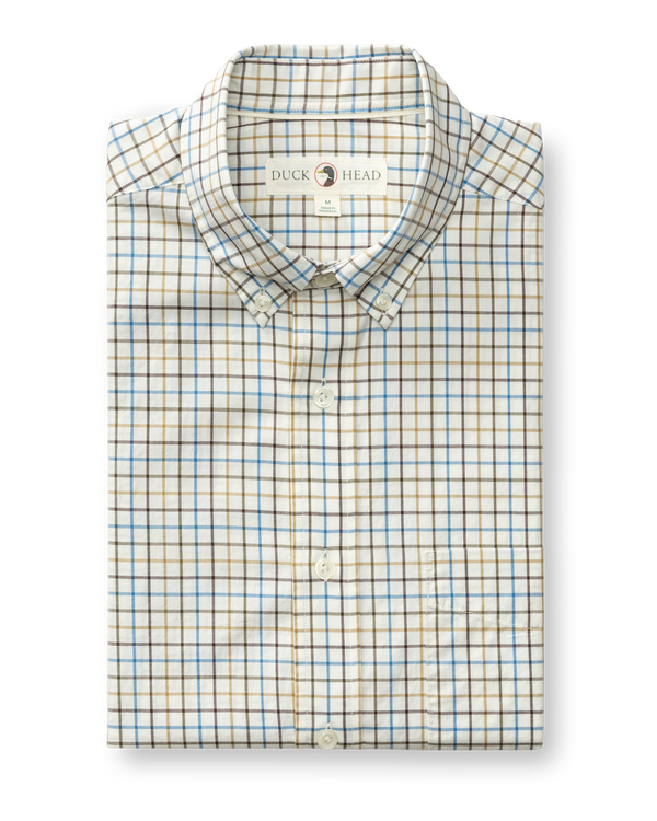 Cotton Twill Sport Shirt - Joyner Plaid - Wheatfield
