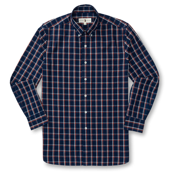 Tolbert Plaid Indigo Sport Shirt
