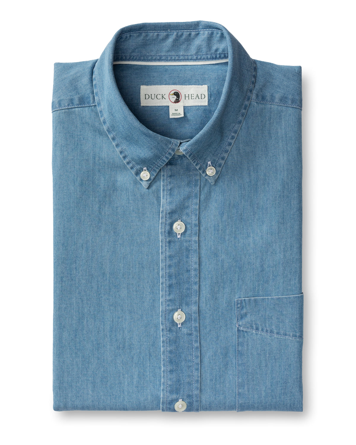Denim Twill Sport Shirt - Dustin Solid - Denim