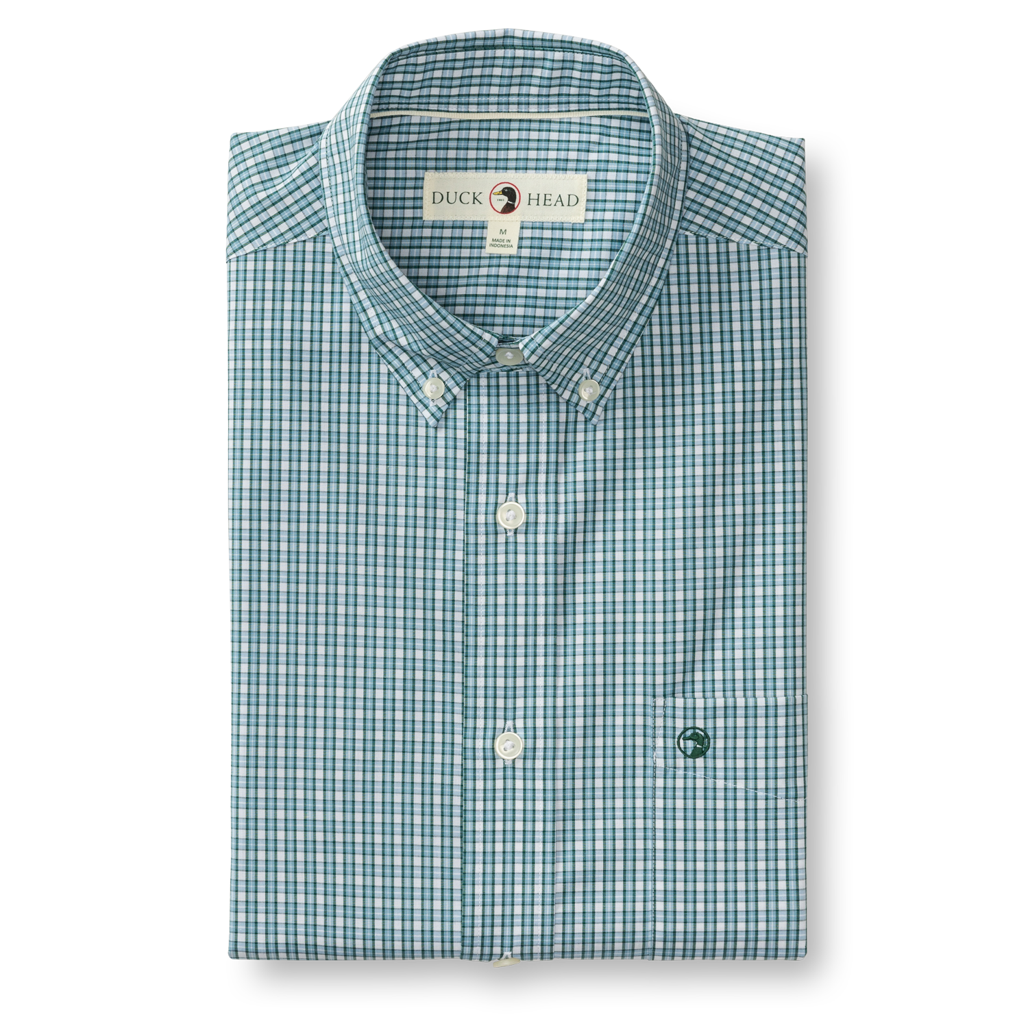 Performance Poplin Sport Shirt - Coker Plaid - Glacier Blue