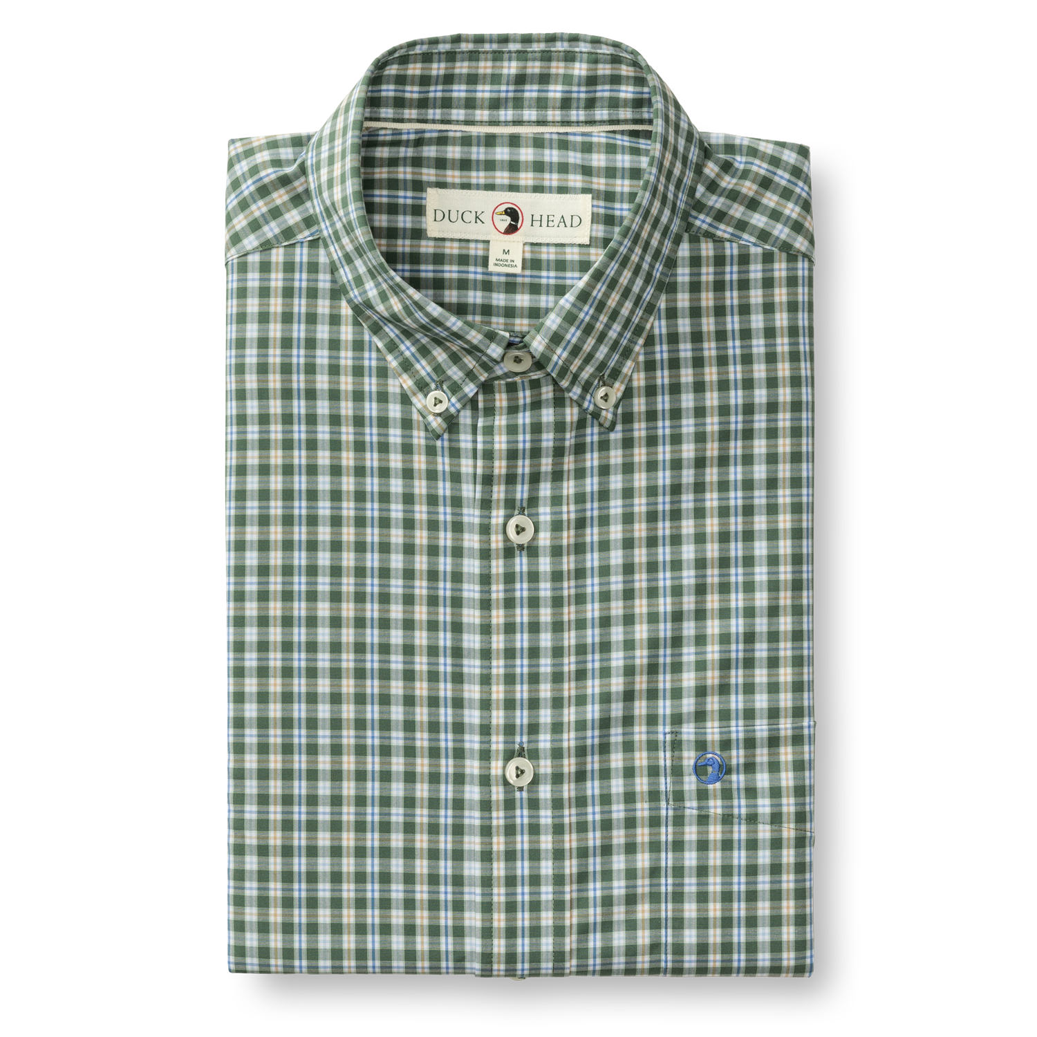 Performance Poplin Sport Shirt - Fallon Plaid - Duck Green