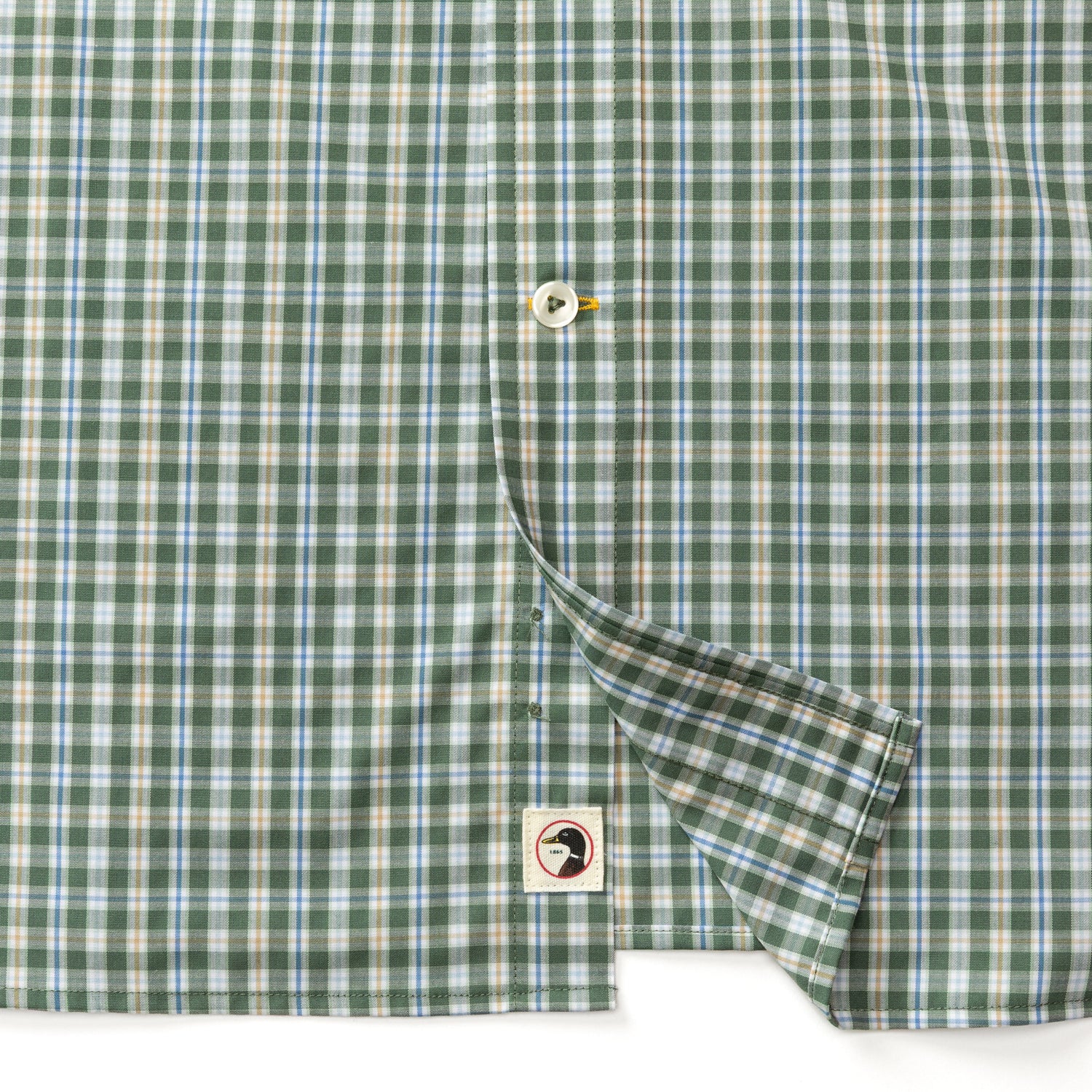 Performance Poplin Sport Shirt - Fallon Plaid - Duck Green
