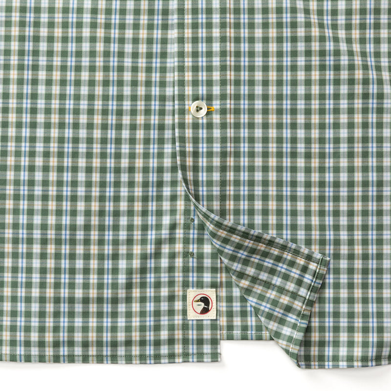 Performance Poplin Sport Shirt - Fallon Plaid - Duck Green