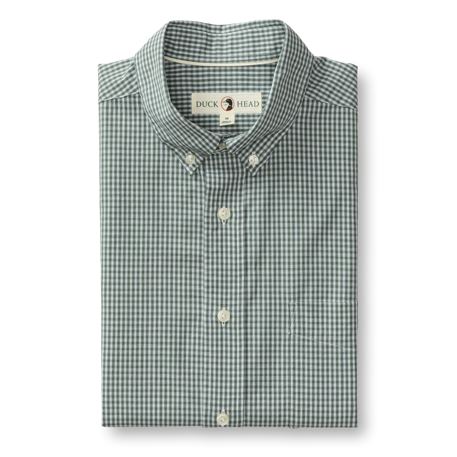Cotton Cashmere Poplin Sport Shirt - Bolton Plaid - Duck Green