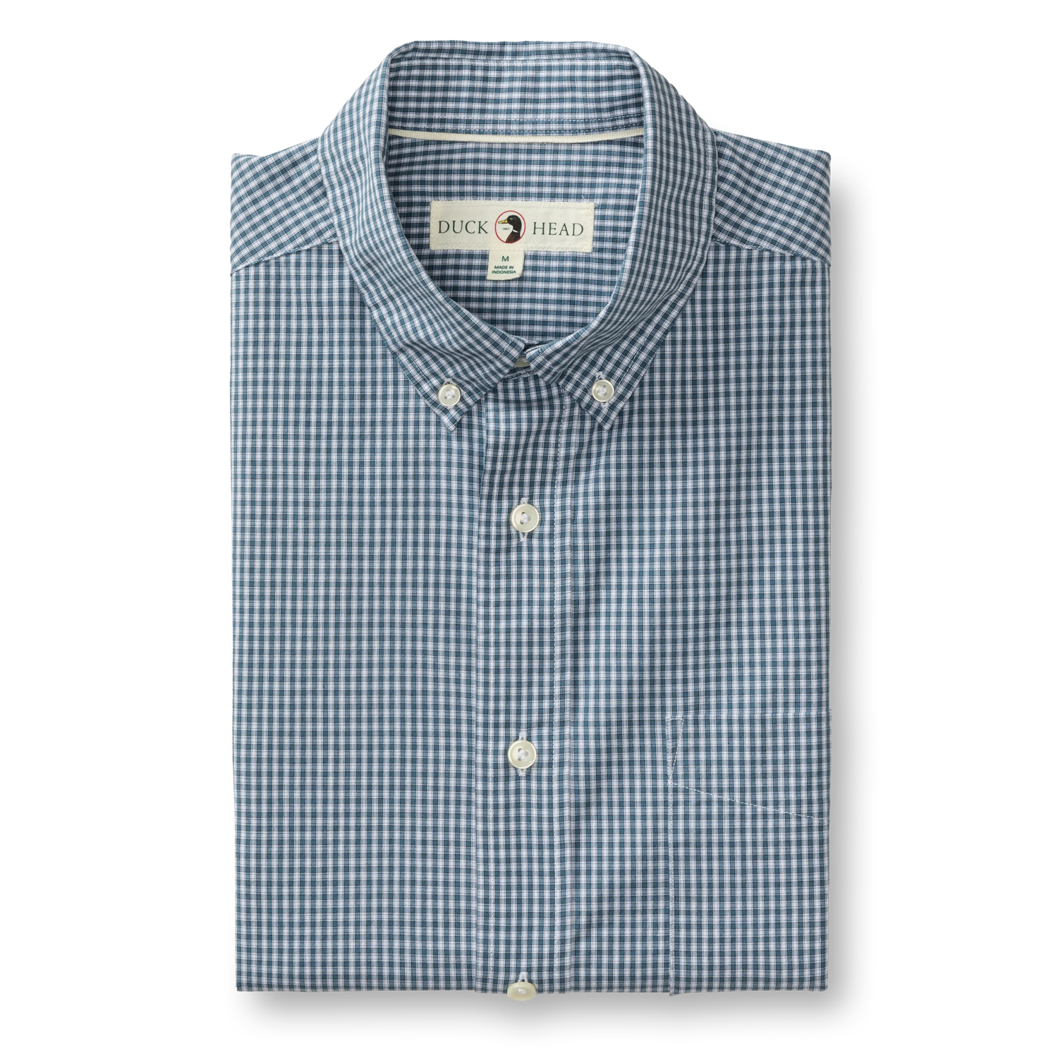 Cotton Cashmere Poplin Sport Shirt - Bolton Plaid - Teal Blue