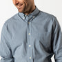 Cotton Cashmere Poplin Sport Shirt - Bolton Plaid - Teal Blue