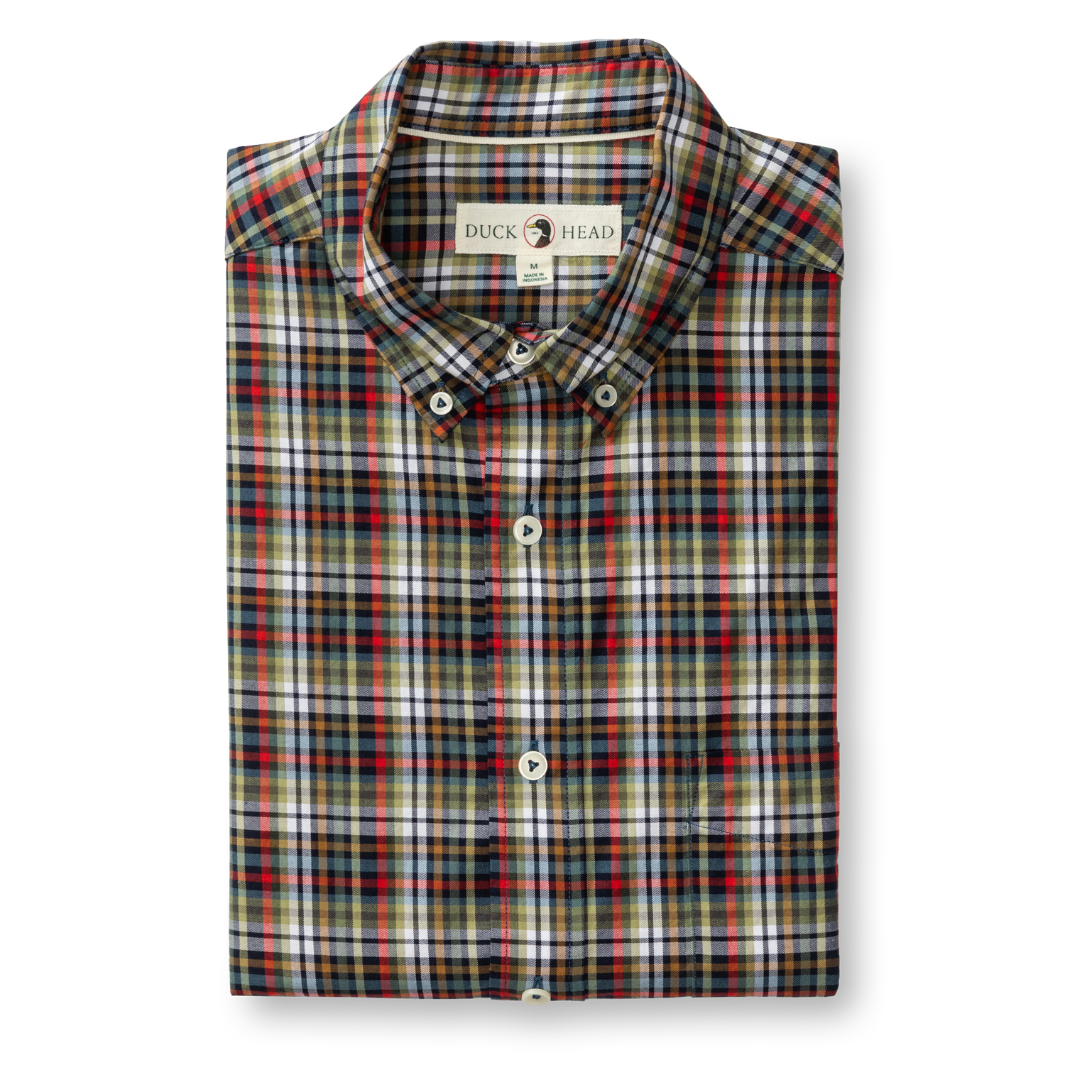 Cotton Twill Sport Shirt - Baley Plaid - Maritime Blue