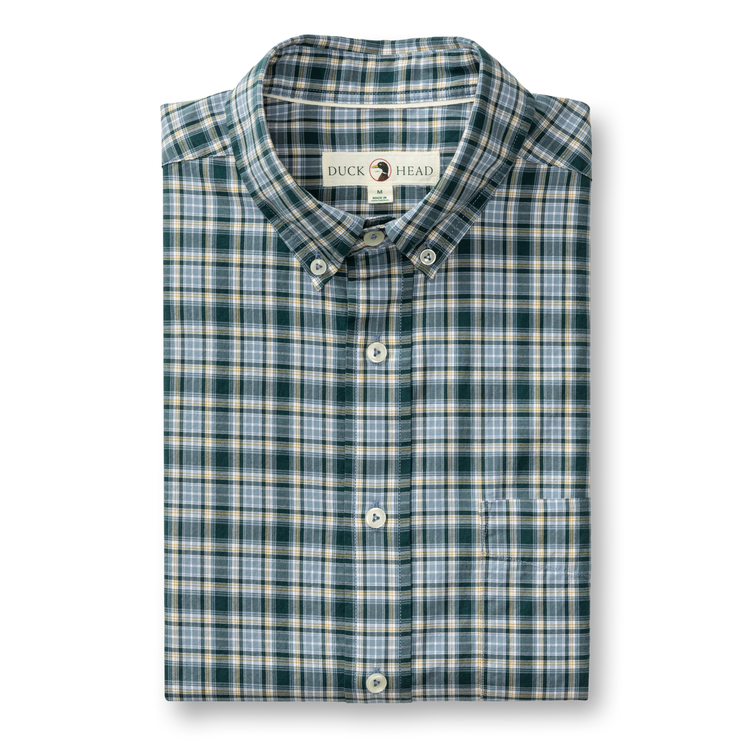 Cotton Twill Sport Shirt - Lanier Plaid - Emerald Green