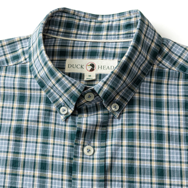 Cotton Twill Sport Shirt - Lanier Plaid - Emerald Green