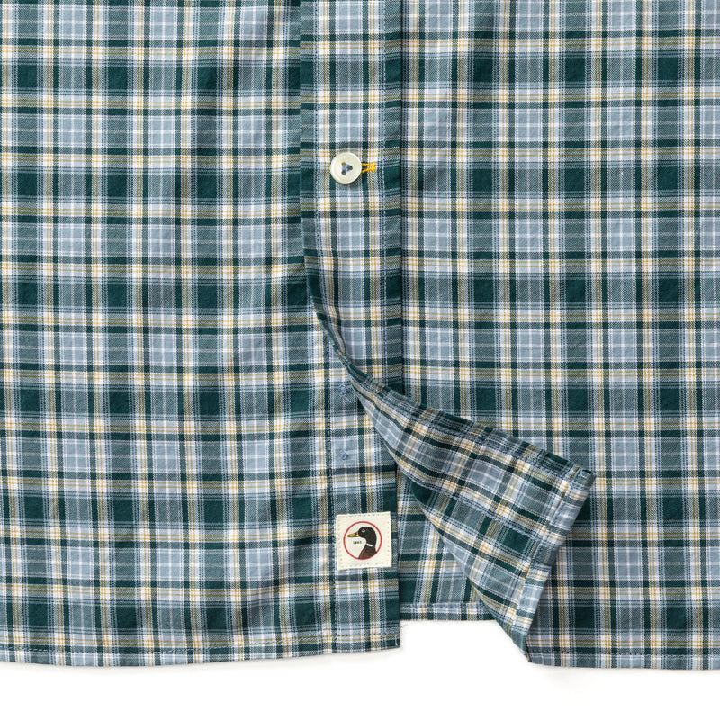 Cotton Twill Sport Shirt - Lanier Plaid - Emerald Green
