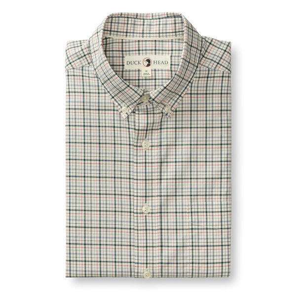 Cotton Twill Sport Shirt - Cooper Plaid - Emerald Green