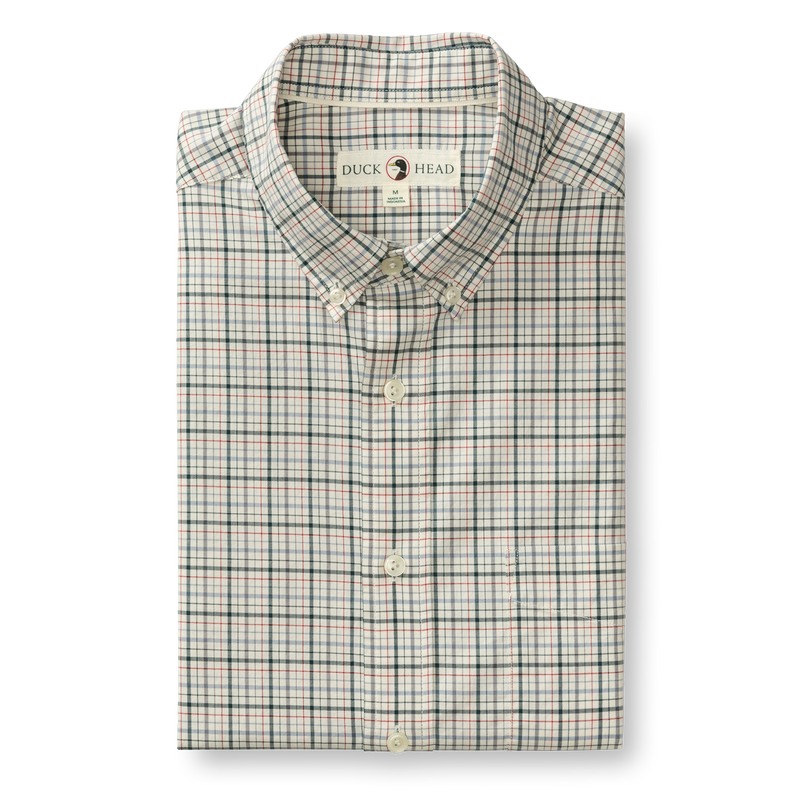 Cotton Twill Sport Shirt - Cooper Plaid - Emerald Green