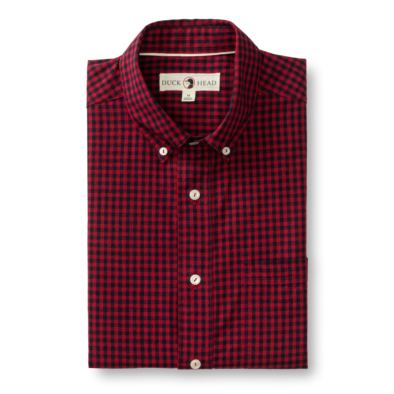 Cotton Slub Sport Shirt - Kimball Plaid - Rio Red