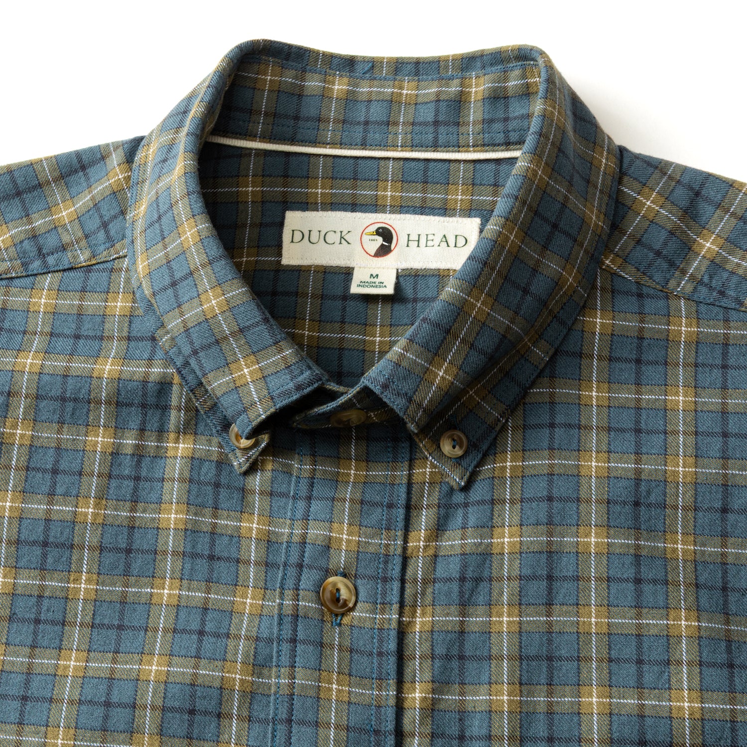Cotton Wool Sport Shirt - Mercer Plaid - Orion Blue