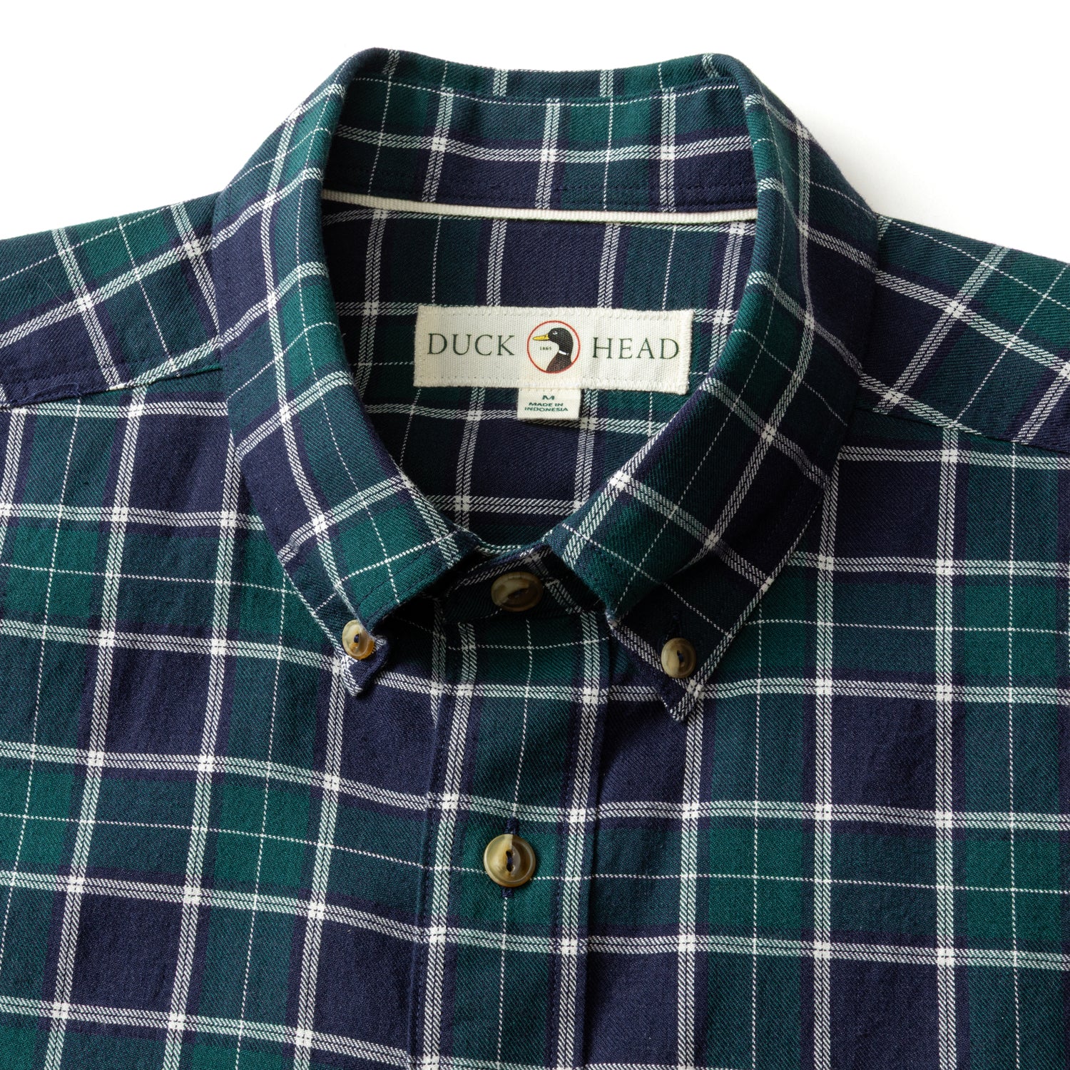 Cotton Wool Sport Shirt - Pickens Plaid - Emerald Green