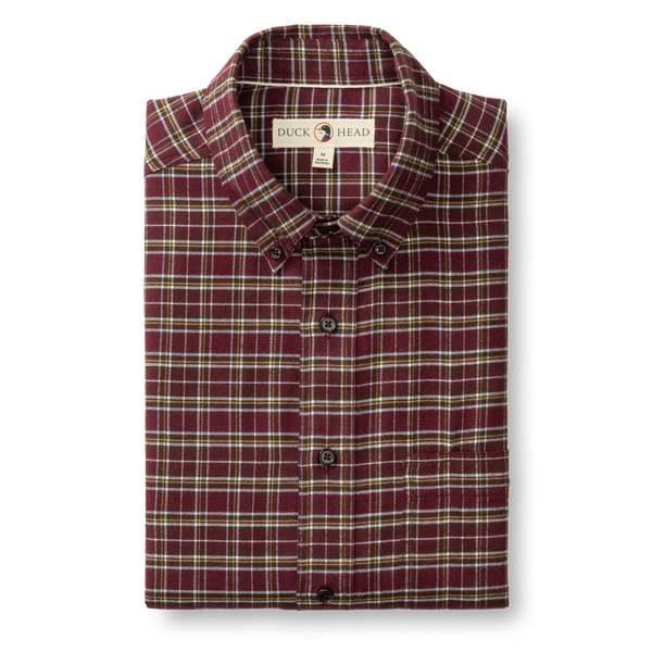 Cotton Flannel Sport Shirt - Abott Plaid - Fig