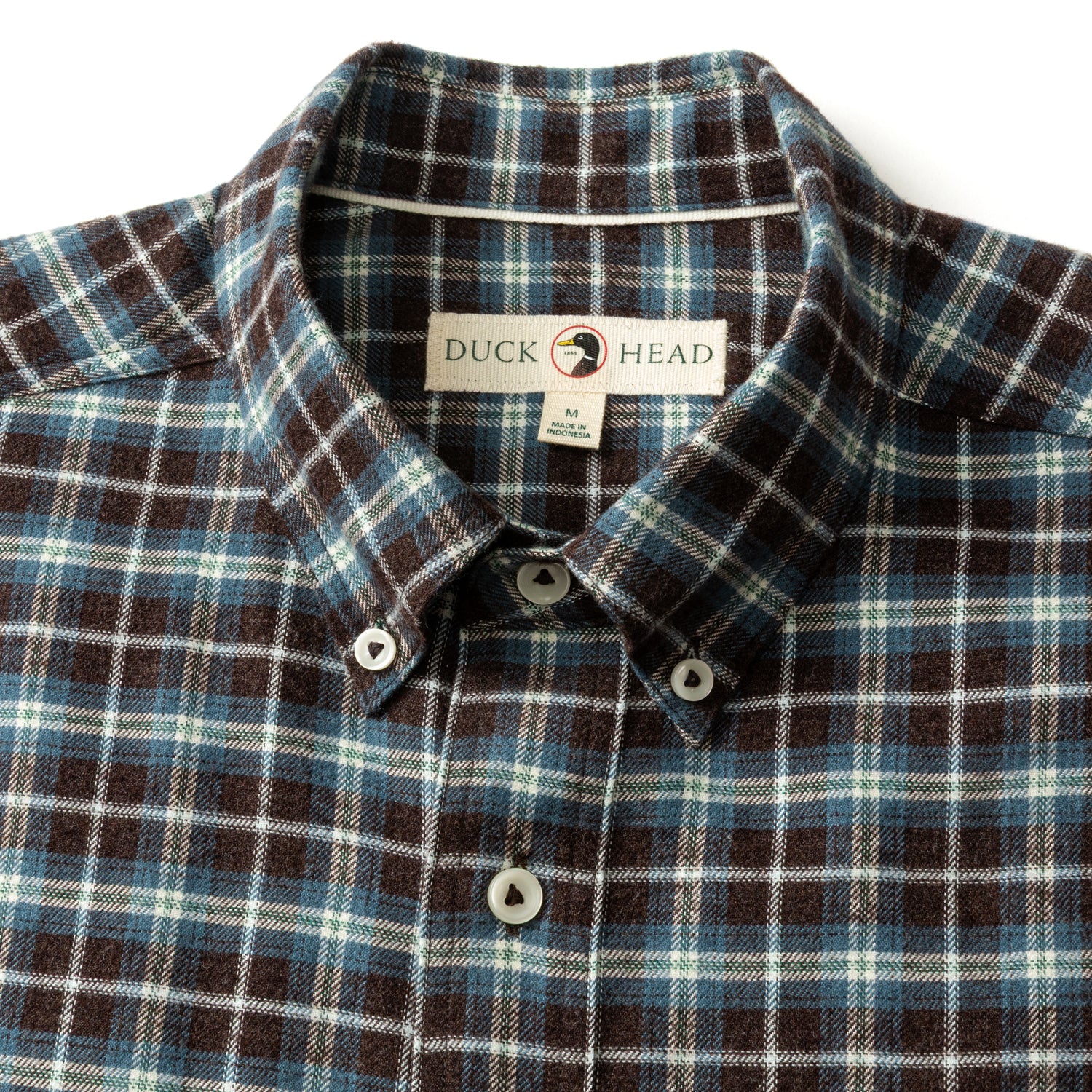 Cotton Flannel Sport Shirt - Calvin Plaid - Dark Brown Heather