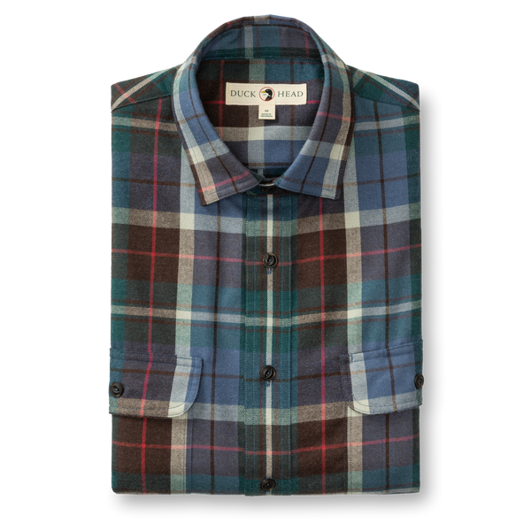 Performance Flannel Sport Shirt - Irving Plaid - Emerald Green