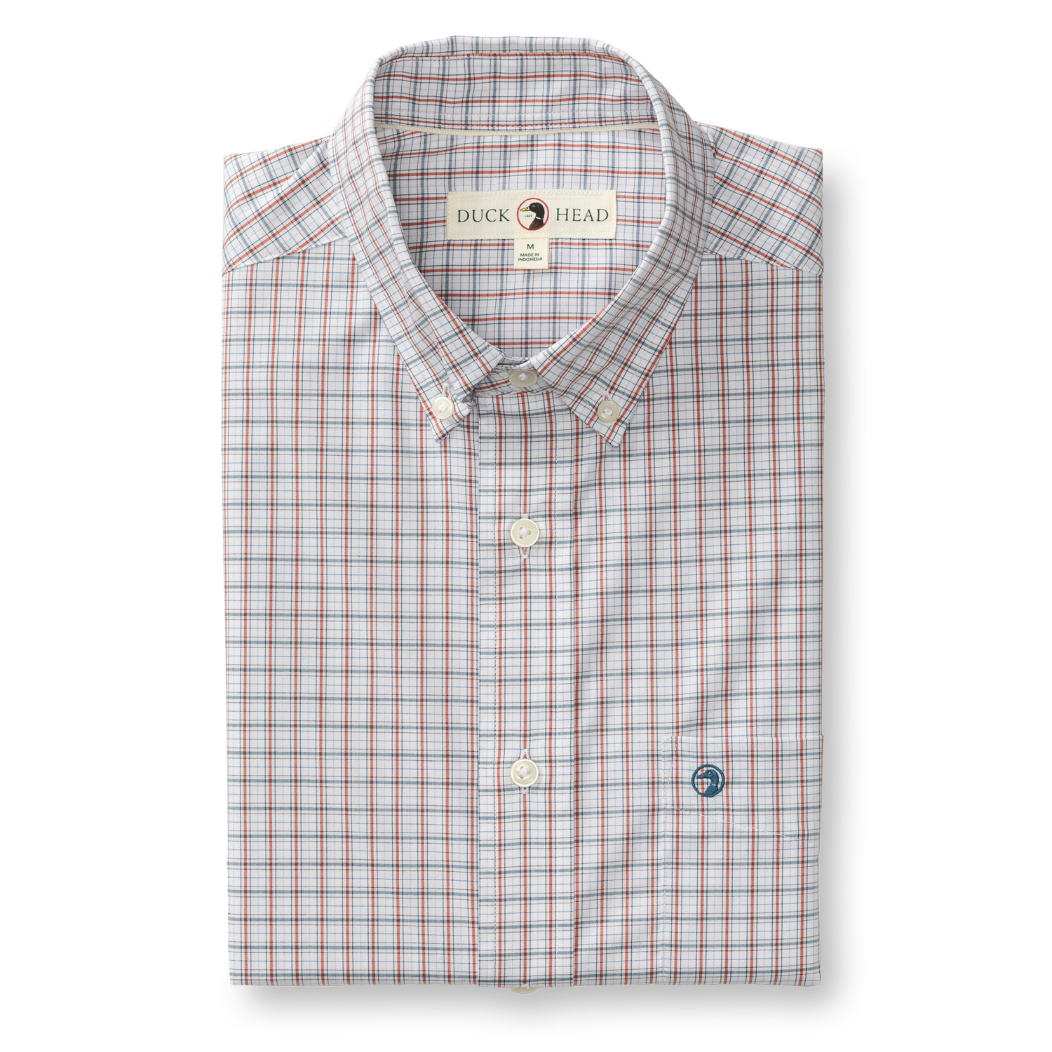 Performance Poplin Sport Shirt - Edison Plaid - Burnt Brick