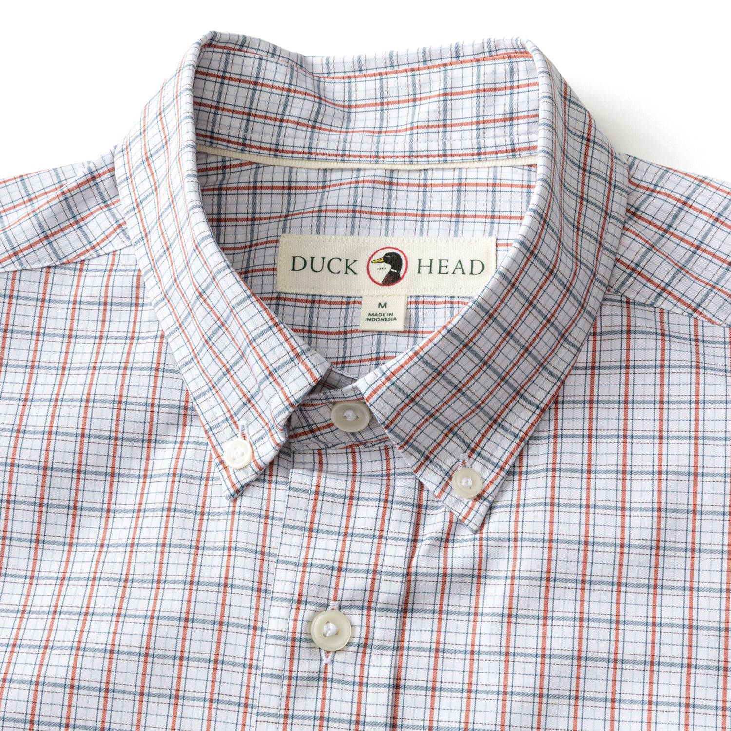 Performance Poplin Sport Shirt - Edison Plaid - Burnt Brick