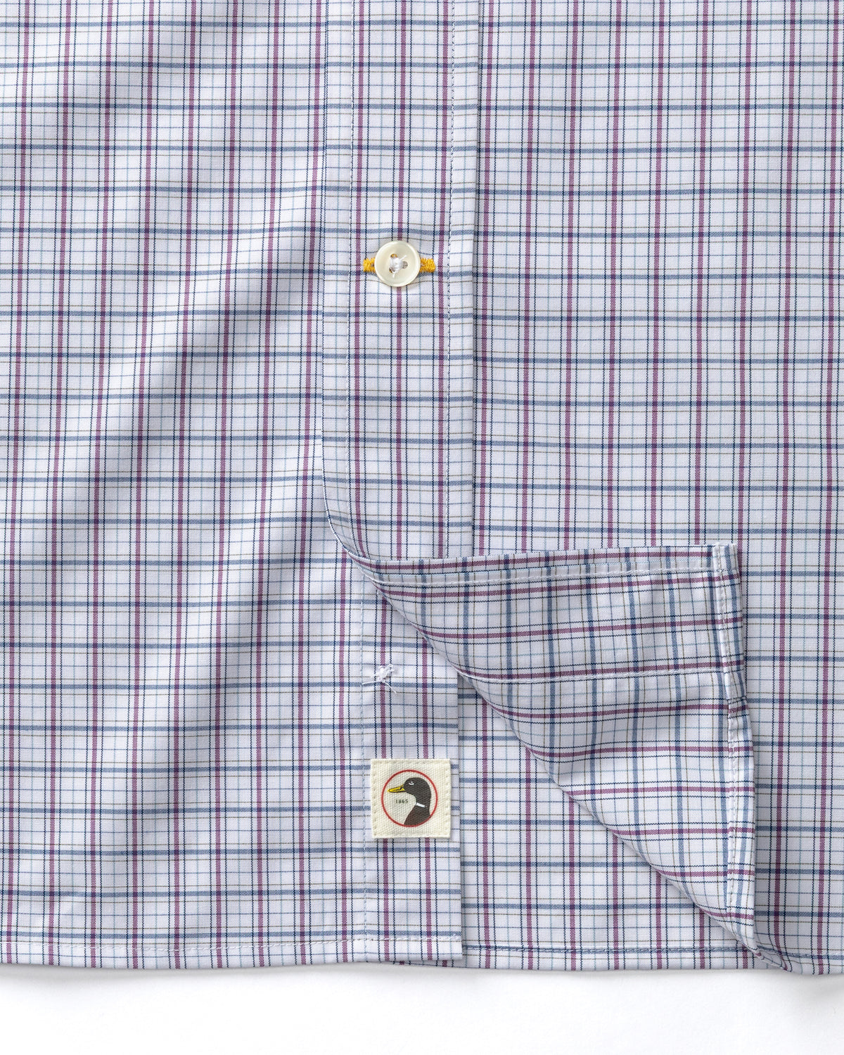 Performance Poplin Sport Shirt - Edison Plaid - Navy Peony